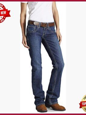 Flame-Resistant Boot Cut Work Jeans Stretch Denim Women's